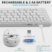 Wireless Keyboard and Mouse Combo, RAPOO Bluetooth Keyboard and Mouse Set, Protable Compact Keyboards and 1300 DPI Wireless Mouse for PC, Desktop, Notebook