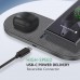 2 in 1 Wireless Charger,[New Update] 40W Double Wireless Charging Station for iPhone 16/16 Pro/15/14/13/12/11/8/Airpods,Dual 20W Fast Induction Charge mat for Samsung Galaxy/Buds3-Grey
