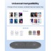2 in 1 Wireless Charger,[New Update] 40W Double Wireless Charging Station for iPhone 16/16 Pro/15/14/13/12/11/8/Airpods,Dual 20W Fast Induction Charge mat for Samsung Galaxy/Buds3-Grey