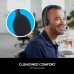 Logitech H111 Wired Headset, Stereo Headphones with Noise-Cancelling Microphone, 3.5 mm Audio Jack, PC/Mac/Laptop/Smartphone/Tablet - Black