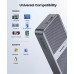 ORICO Upgraded M.2 NVME SSD Enclosure 40Gbps PCIe3.0x4 USB C Adapter, Aluminum NVME PCIe 2280 M-Key(B+M Key) External Solid State Drive Case, Support Thunderbolt 3/4 USB3.2/3.1/3.0/Type C-M224-GY