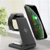 Wireless Charger,3 in 1 Fast Wireless Qi Charging Station Dock Stand