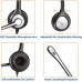 Wantek 2.5mm Telephone Headset Binaural with Noise Canceling Mic for Cisco Linksys SPA Grandstream Polycom Panasonic Zultys Siemens Gigaset Uniden AT&T Office IP and Cordless Dect Phones(