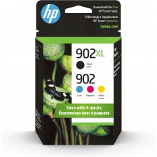 HP 902XL/902 High Yield Black and Standard C/M/Y Color Ink Cartridges
