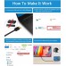 USB 3.0 to VGA Cable, 1080P@60Hz USB to VGA 15Pin Adapter Cord M/M Monitor Display Converter Lead with Built-in Driver Only Support Windows 10/8.1/8/7 System Devices