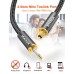 5FT VANAUX Toslink to Mini Toslink Optical Audio Cable 24K Gold-Plated Digital S/PDIF Fiber Optic Cables for Home Theater, Sound Bar,TVs/Amplifiers/Hi-Fi Systems - Black 