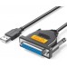 USB to DB25 Parallel (25 Pin) Printer Cable Adapter 6FT Male to Female Connector DB25 IEEE 1284 Converter for Old Printer Support Windows 7/8/10/11/Mac/Linux