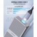 ORICO Upgraded M.2 NVME SSD Enclosure 40Gbps PCIe3.0x4 USB C Adapter, Aluminum NVME PCIe 2280 M-Key(B+M Key) External Solid State Drive Case, Support Thunderbolt 3/4 USB3.2/3.1/3.0/Type C-M224-GY
