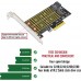 Dual M.2 SSD to PCI-Express 3.0 X4 Adapter Expansion Card for PCIe NVMe SATA M2 NGFF SSD 2230 2242 2260 2280 Dual M.2 SSD to PCI-Express 3.0 X4 Adapter Expansion Card for PCIe NVMe SATA M2 NGFF SSD 2230 2242 2260 2280