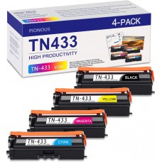 Brother TN-433 Toner Cartridge High Yield Replacement for HL-L8260CDW L8360CDW L9310CDW MFC-L8610CDW L8690CDW L8900CDW L9570CDW Printer Ink/BLACK