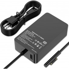 65W Surface Pro Charger Compatible with Microsoft Surface Pro 11 10 9 8 7+ 7 6 5 4 X Surface Laptop 7 6 5 4 3 2 1 Surface Book 3 2 1 Surface Go Tablet 65W 44W 36W Power Adapter with Cord