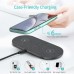 2 in 1 Wireless Charger,[New Update] 40W Double Wireless Charging Station for iPhone 16/16 Pro/15/14/13/12/11/8/Airpods,Dual 20W Fast Induction Charge mat for Samsung Galaxy/Buds3-Grey