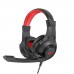 Krazilla Gaming Headset with mic - Super Bass HD Gaming Headphone Red LED Light