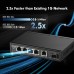 MokerLink 5 Port 2.5G Managed Ethernet Switch with 10G SFP, 5 x 2.5G Base-T Ports Compatible with 10/100/1000Mbps, Metal Web Managed Fanless Network Switch