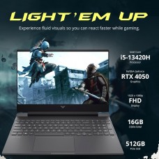 HP Victus Gaming Laptop, 15.6" FHD 144Hz Display, Intel i5-13420H, 16GB RAM, 512GB SSD, NVIDIA GeForce RTX 4050, Keyboard Backlit, Webcam, Wi-Fi 6, Win 11 Pro