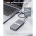 ORICO Upgraded M.2 NVME SSD Enclosure 40Gbps PCIe3.0x4 USB C Adapter, Aluminum NVME PCIe 2280 M-Key(B+M Key) External Solid State Drive Case, Support Thunderbolt 3/4 USB3.2/3.1/3.0/Type C-M224-GY