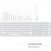Satechi Aluminum USB Wired Keyboard with Numeric Keypad - Compatible with iMac Pro, iMac, MacBook Pro, MacBook Air and MacOS Device (English, Silver)/USED