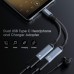 USB C Splitter, Dual USB C Headphone and Charger Adapter,2-in-1 Type C Audio Dongle Cable with PD 60W Fast Charging Support Call Music for Pixel 4 3 XL, iPhone 15, Galaxy S23 S22 S21, Xperia