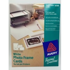 AVERY 3258 15 CT WHITE CARDS INVITATIONS + ENVELOPES INK JET PRINTER PHOTO FRAME
