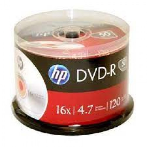 HP DVD -R Inkjet Printable 50 pack/cake box