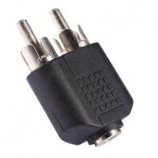 3.5mm (F) Stereo Jack To  2 RCA (M) adapter