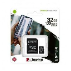 Kingston 32GB (Class 10) Canvas Select Plus microSDHC Card, Min speed 10MB/s read, 10MB/s write